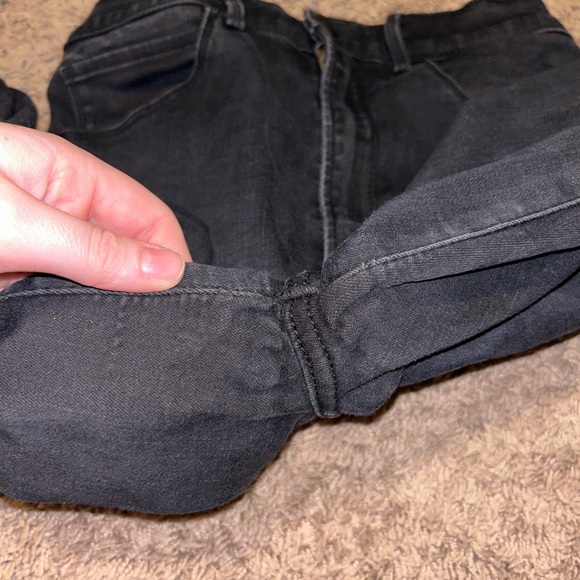 abercrombie & fitch super high rise ultra skinny black jeans wit ripped knee - Picture 6 of 6